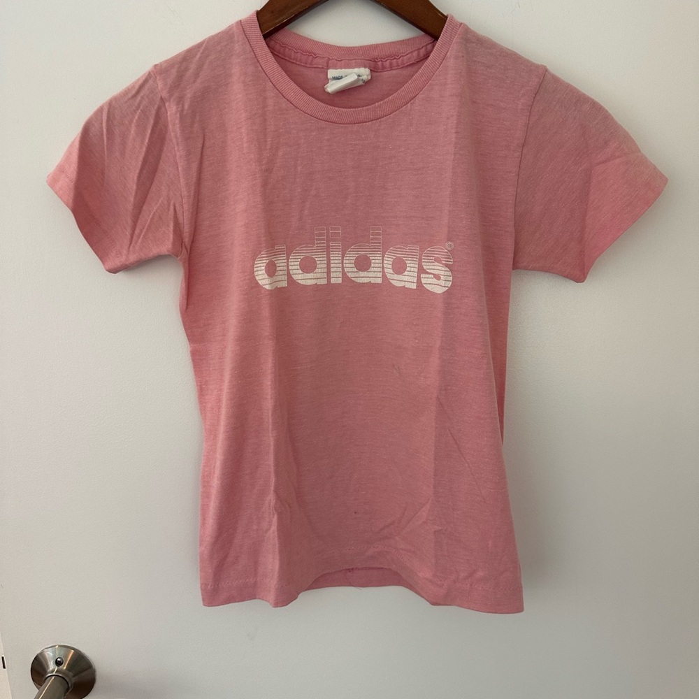 Girls Adidas Vintage Pink Tee-shirt